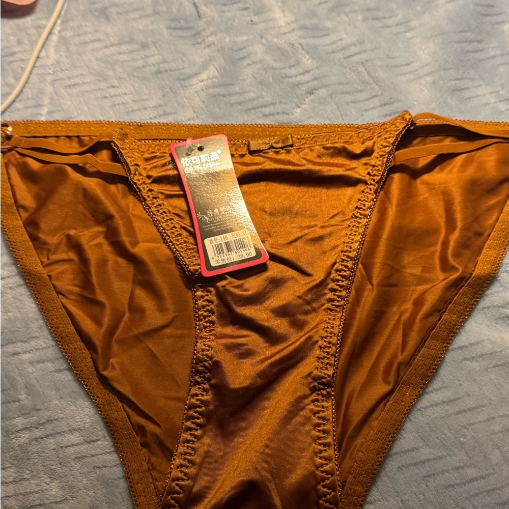 Women's Silky Panties - Brown Black Gray : 3 Pair. XL Bikini Style